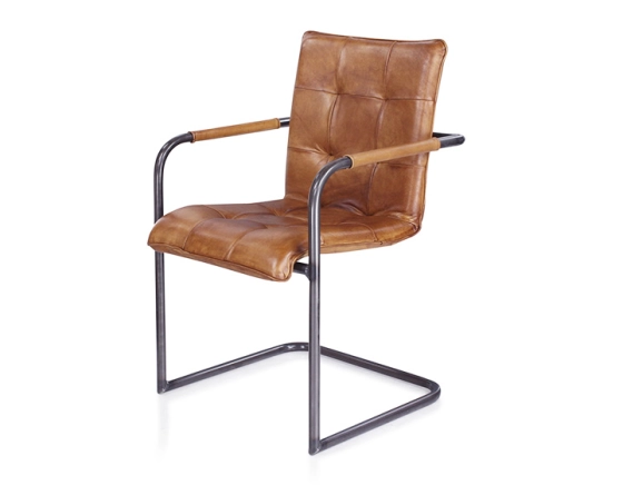 Fauteuil de bureau cuir cognac