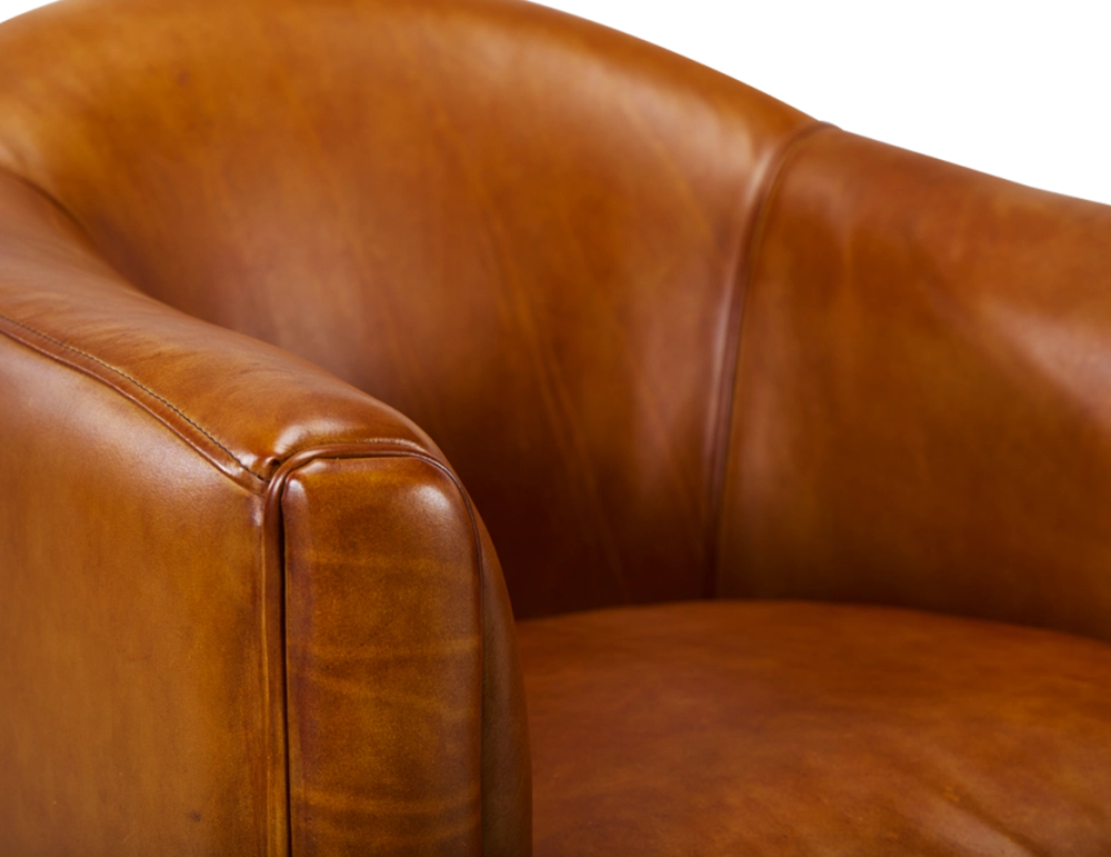 Fauteuil club cuir cognac Fauteuil club cuir cognac