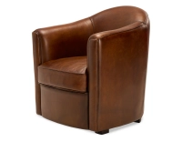 Fauteuil club cuir marron vintage Fauteuil club cuir marron vintage