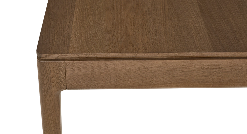 6 person oak dining table walnut tint wooden top 140x90 cm 6 person oak dining table walnut tint wooden top 140x90 cm