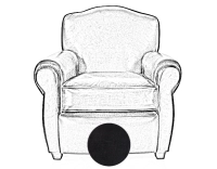 Leather club armchair black Leather club armchair black