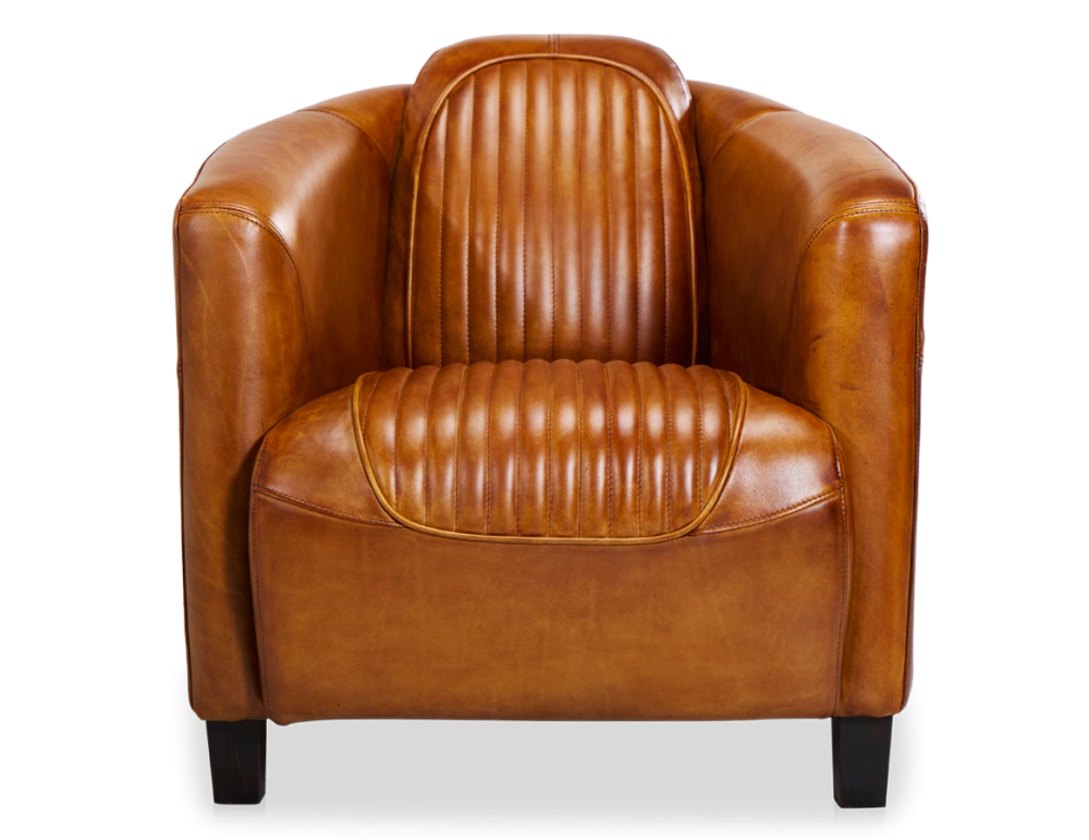 Fauteuil club cuir cognac Fauteuil club cuir cognac