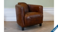 Fauteuil club cuir marron vintage Fauteuil club cuir marron vintage