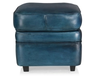 Pouf cuir bleu Pouf cuir bleu