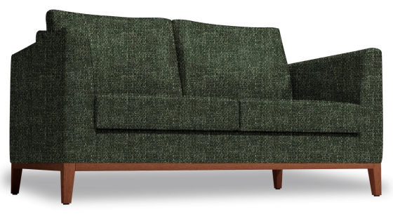 Canapé design 2 places tissu chiné vert