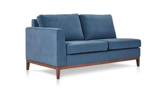 Left hand module 2.5 seats denim fabric