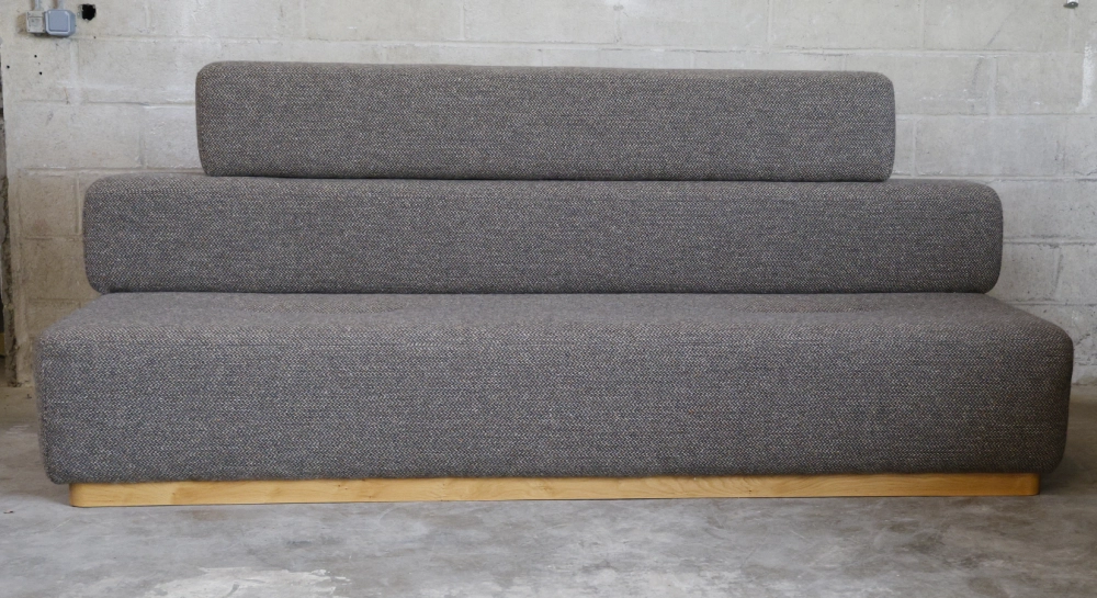 Sofá de diseño tejido jaspeado marrón