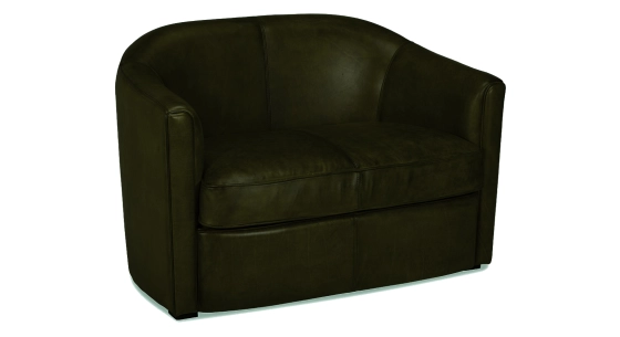 Canapé club cuir 2 places vert olive