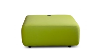 Antique 3 seater sofa en tissu vert anis