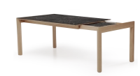 Table extensible 8 à 12 personnes en chêne et céramique allonges céramique bois teinte naturelle et céramique effet marbre gris 160x100 cm Table extensible 8 à 12 personnes en chêne et céramique allonges céramique bois teinte naturelle et céramique effet marbre gris 160x100 cm