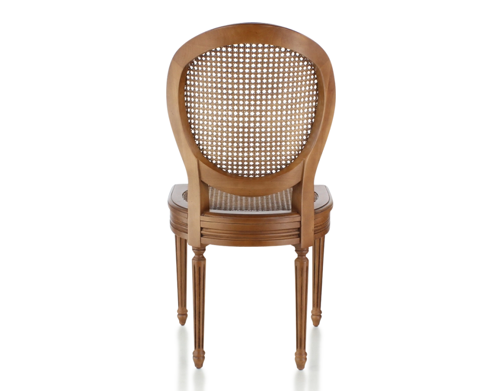 Chaise ancienne style Louis XVI bois teinte ancienne assise et dossier cannés Chaise ancienne style Louis XVI bois teinte ancienne assise et dossier cannés
