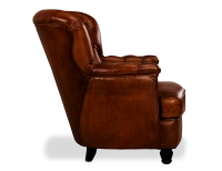 Chesterfield leather armchair brown vintage medium back Chesterfield leather armchair brown vintage medium back