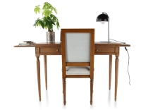 Bureau ancien style Louis XVI plateau bois L110 cm Bureau ancien style Louis XVI plateau bois L110 cm