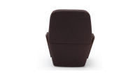 Fauteuil design sans accoudoirs chêne teinte foncé assise marron foncé Fauteuil design sans accoudoirs chêne teinte foncé assise marron foncé