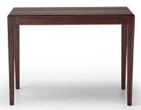 Console fixe en noyer sans tiroir teinte naturelle 100x40 cm Console fixe en noyer sans tiroir teinte naturelle 100x40 cm