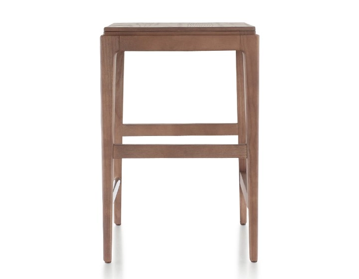 Tabouret de bar design H60 cm bois teinte noyer assise bois Tabouret de bar design H60 cm bois teinte noyer assise bois