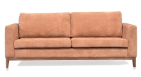 Canapé design 3 places tissu brun sienne