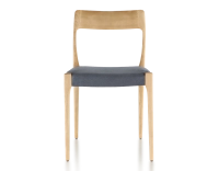 Scandinavian chair natural tint wood, grey fabric seat Scandinavian chair natural tint wood, grey fabric seat