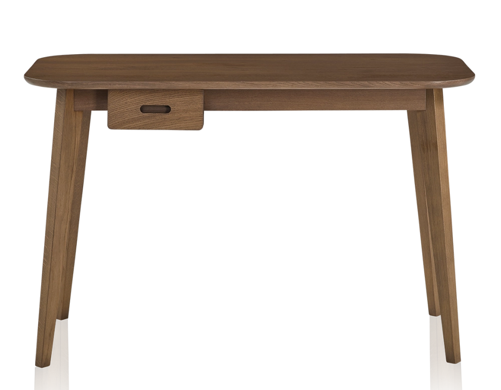 Bureau scandinave en chêne teinte noyer L120 cm Bureau scandinave en chêne teinte noyer L120 cm