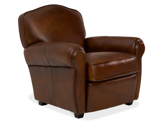 Leather club armchair vintage brown