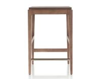 Tabouret de bar design H60 cm bois teinte noyer assise bois Tabouret de bar design H60 cm bois teinte noyer assise bois