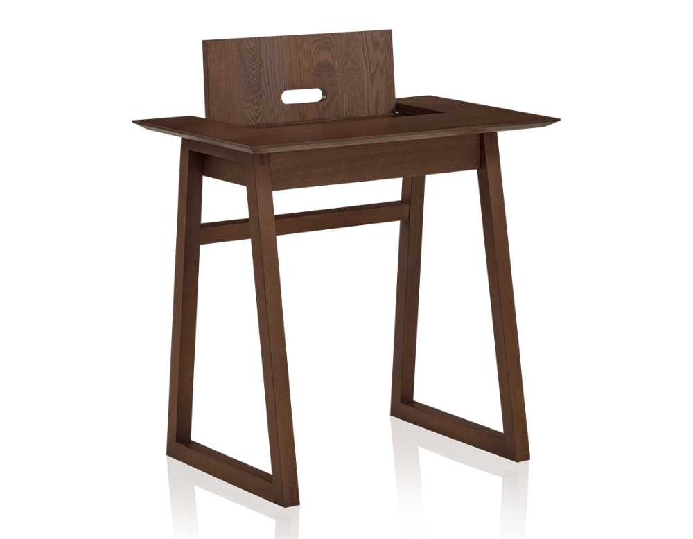 Bureau design en chêne teinte marron foncé l80 cm Bureau design en chêne teinte marron foncé l80 cm