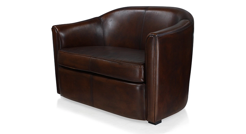2 seater leather club sofa dark brown 2 seater leather club sofa dark brown