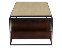 Table basse industrielle chêne naturel Table basse industrielle chêne naturel