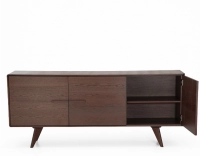 Buffet 3 portes en chêne bois teinte foncé Buffet 3 portes en chêne bois teinte foncé
