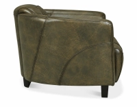 Fauteuil club cuir vert olive
