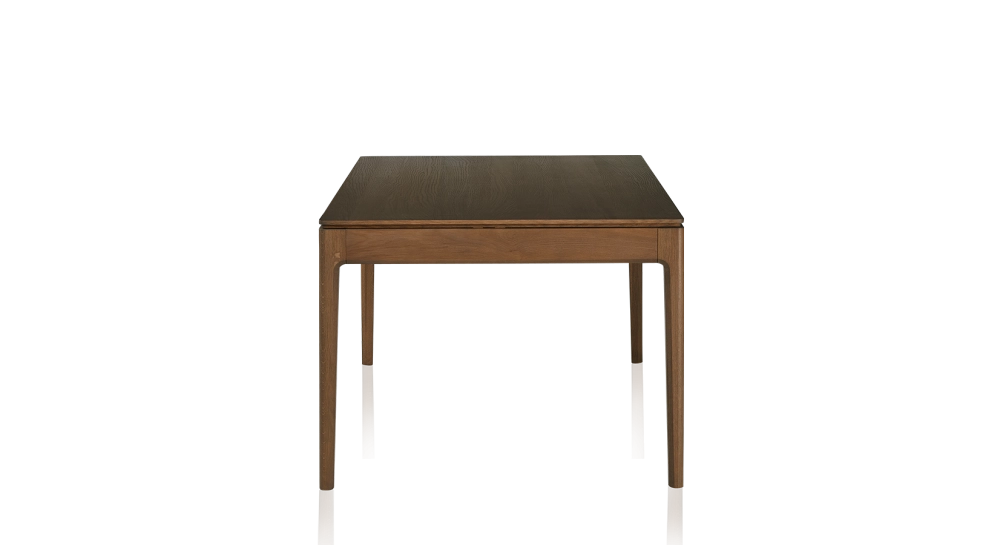 6 person oak dining table walnut tint wooden top 140x90 cm 6 person oak dining table walnut tint wooden top 140x90 cm