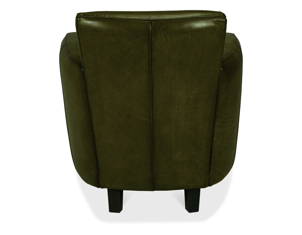 Fauteuil club cuir vert olive Fauteuil club cuir vert olive