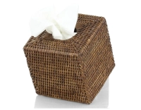Boîte a mouchoirs carré en rotin brun Boîte a mouchoirs carré en rotin brun