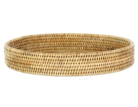 Plateau de service rond en rotin naturel petit modèle Plateau de service rond en rotin naturel petit modèle