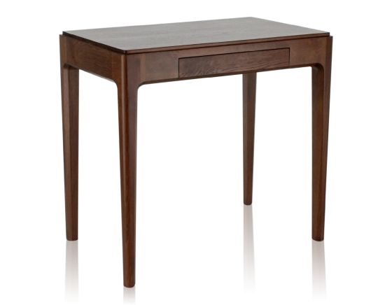 Bureau design en chêne teinte marron foncé L80 cm