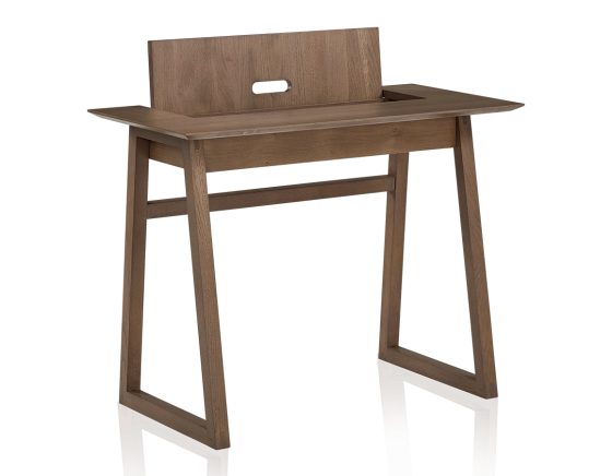 Bureau design en chêne teinte noyer l100 cm