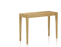 Walnut extendable console table with 2 extensions. natural finish 120x40 cm