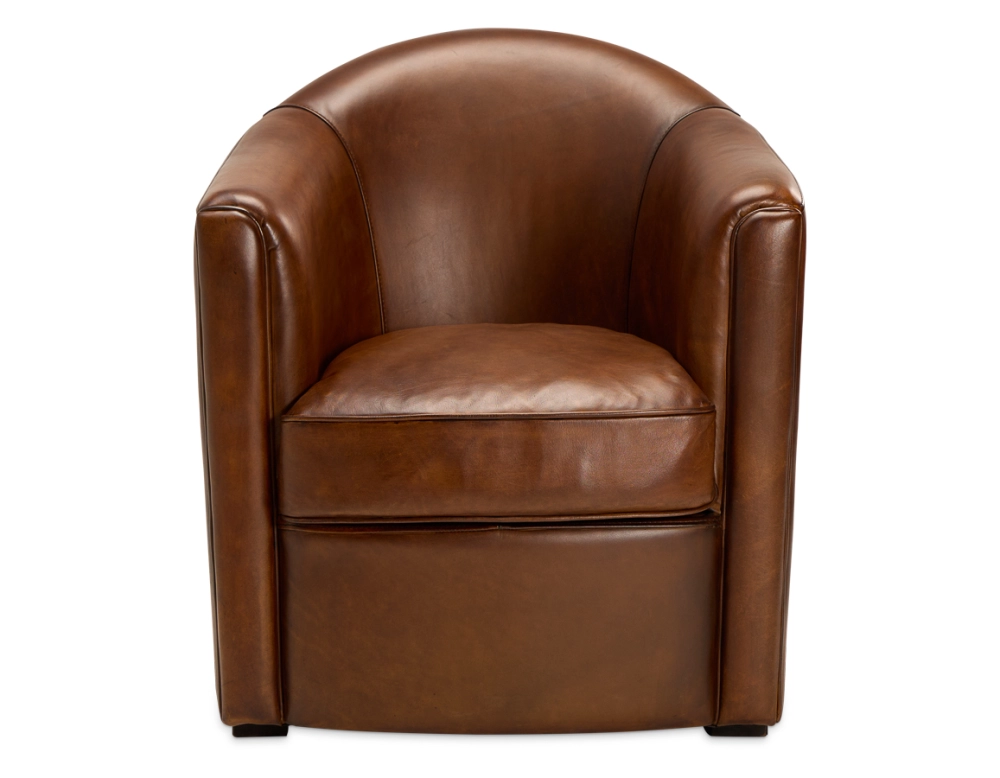 Fauteuil club cuir marron vintage Fauteuil club cuir marron vintage