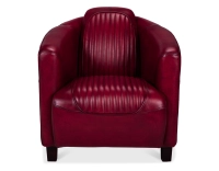 Fauteuil club cuir rouge carmin Fauteuil club cuir rouge carmin