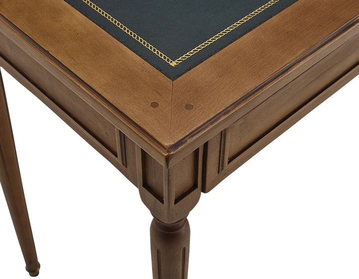 Bureau ancien style Louis XVI plateau cuir vert L80 cm Bureau ancien style Louis XVI plateau cuir vert L80 cm