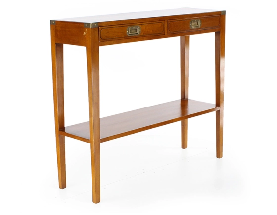 Marine console cherry-stained wood