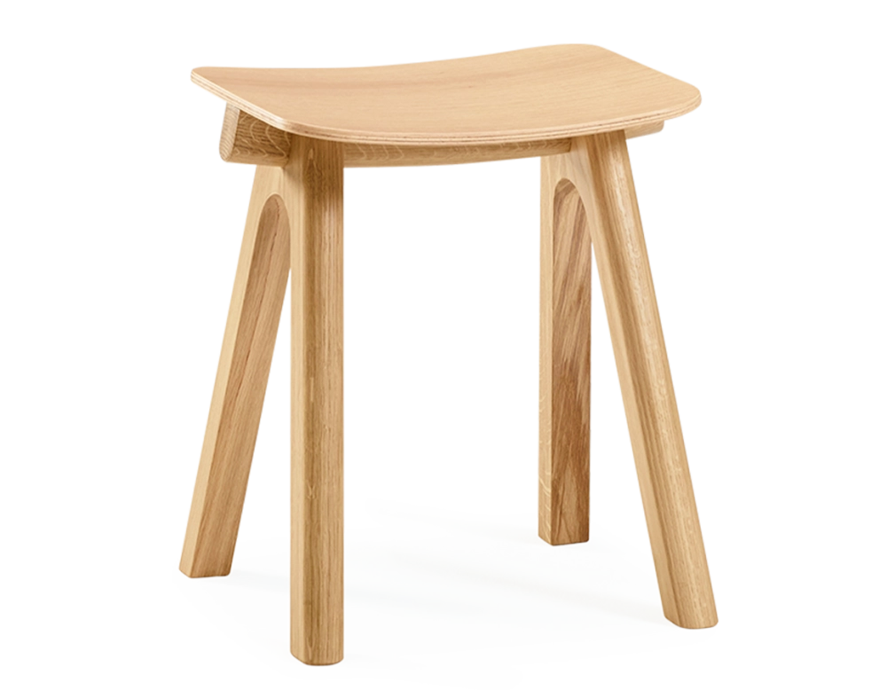 Taburete de roble H45 cm madera en tinte natural