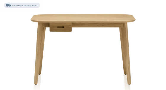Bureau scandinave en chêne teinte naturelle L150 cm