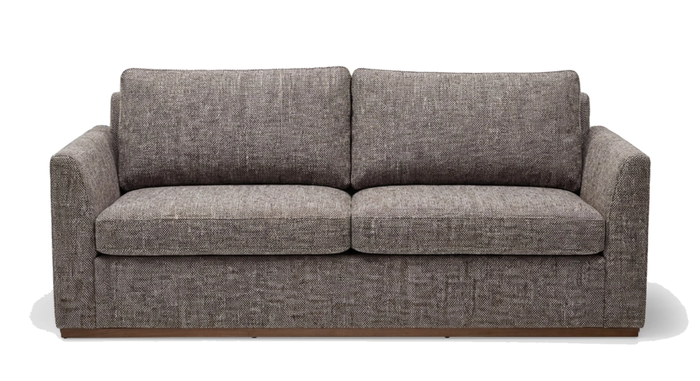 Canapé design 3 places tissu chiné marron