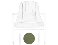Fauteuil scandinave bois teinte naturelle et tissu vert Fauteuil scandinave bois teinte naturelle et tissu vert