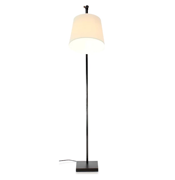 Boncoo Lampadaire noir à intensité variable pour salon, lampe sur pied  moderne avec abat-jour tambour réglable, grande lampe de lecture d'angle