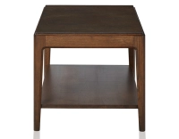 Table basse rectangulaire en chêne et céramique avec tablette en bois teinte marron foncé plateau céramique brun oxydé 100x50 cm Table basse rectangulaire en chêne et céramique avec tablette en bois teinte marron foncé plateau céramique brun oxydé 100x50 cm
