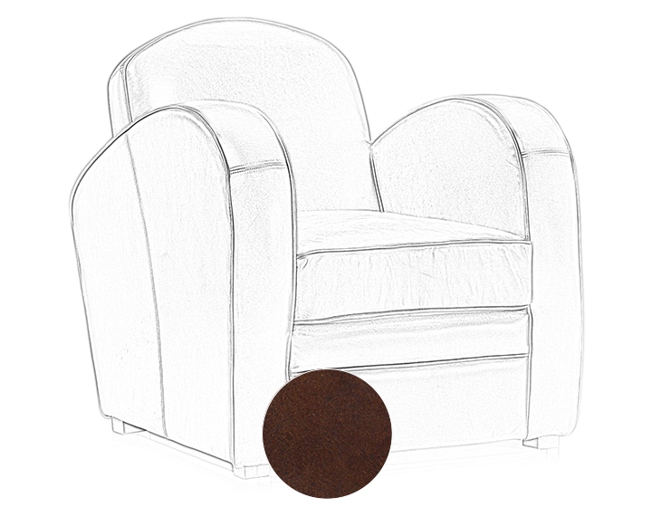Fauteuil club cuir marron soutenu Fauteuil club cuir marron soutenu