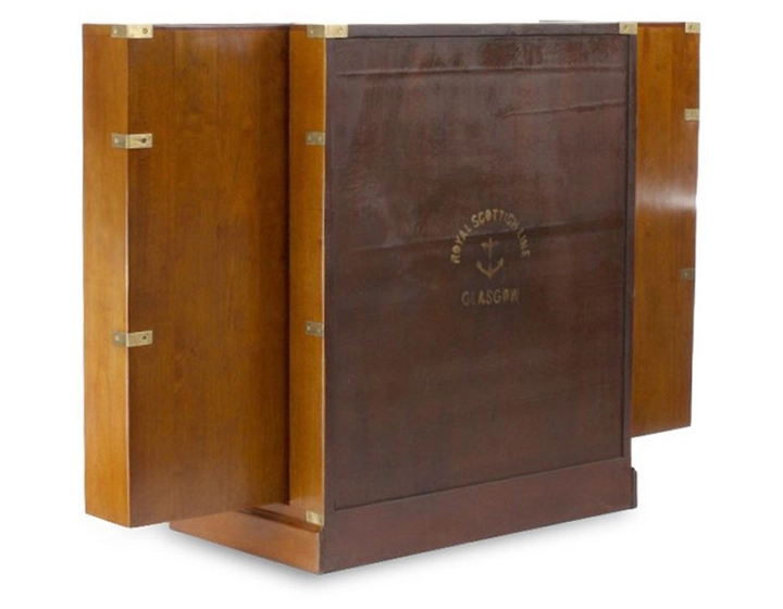 Meuble de bar marine bois teinte merisier Meuble de bar marine bois teinte merisier