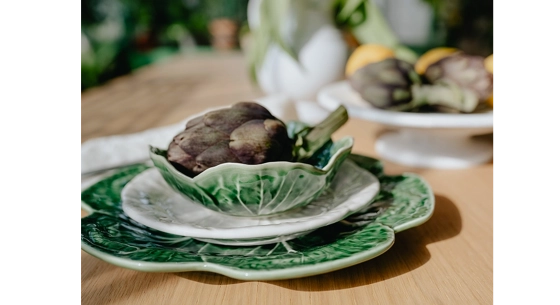 Coupelle 15cm faïence verte lot de 2